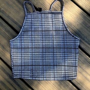 Checkered crop top